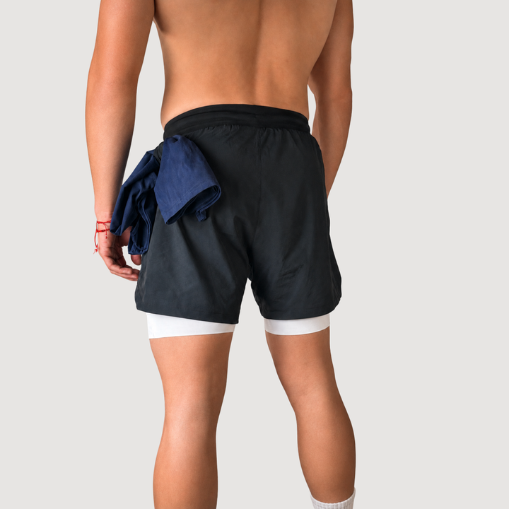 TROS Resilience PDP 2026-05 · Short Resilience - Negro Calza Blanca · 05 · 05 model back-side toallero visible image-left