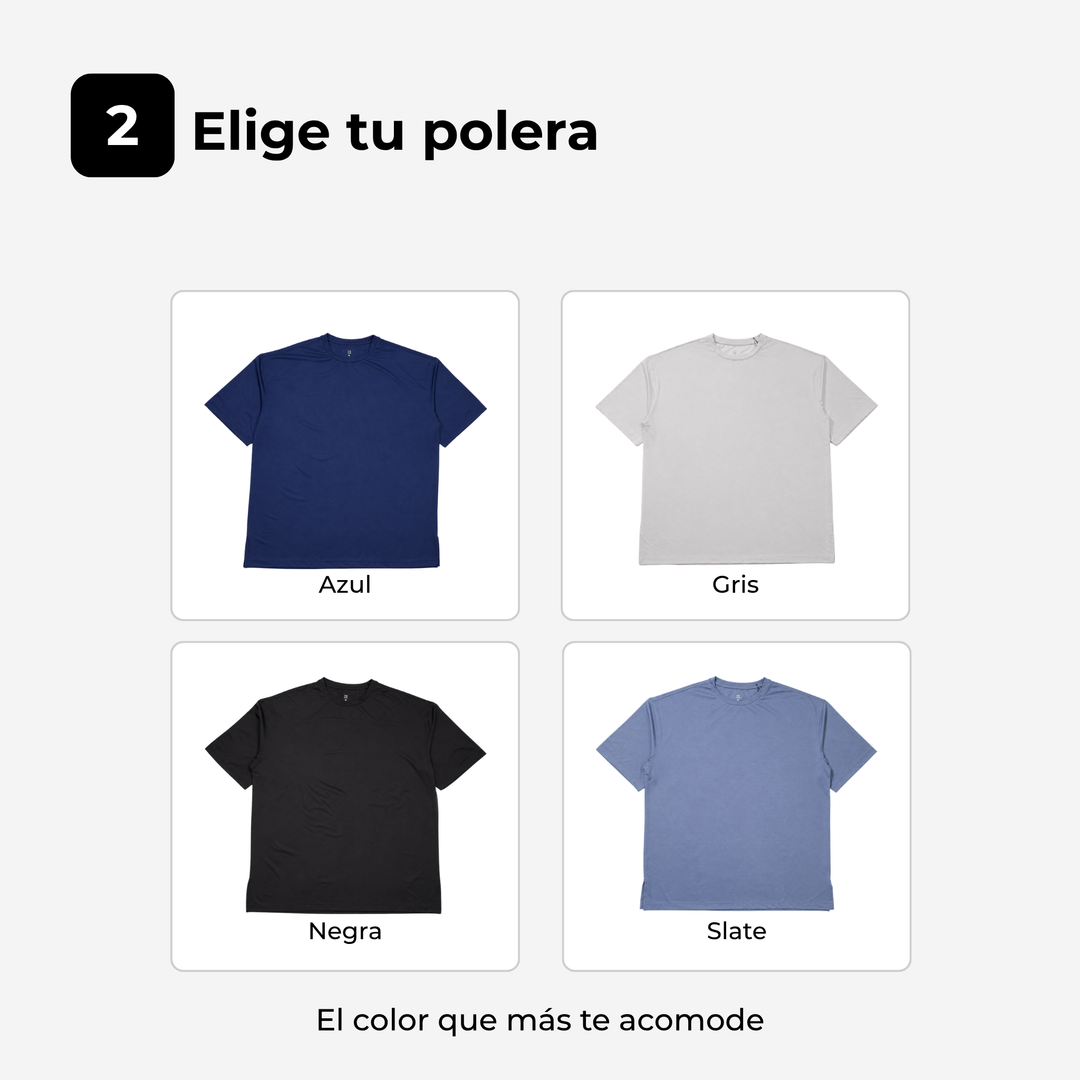 Cómo armar tu combo · Paso 2 elige tu polera