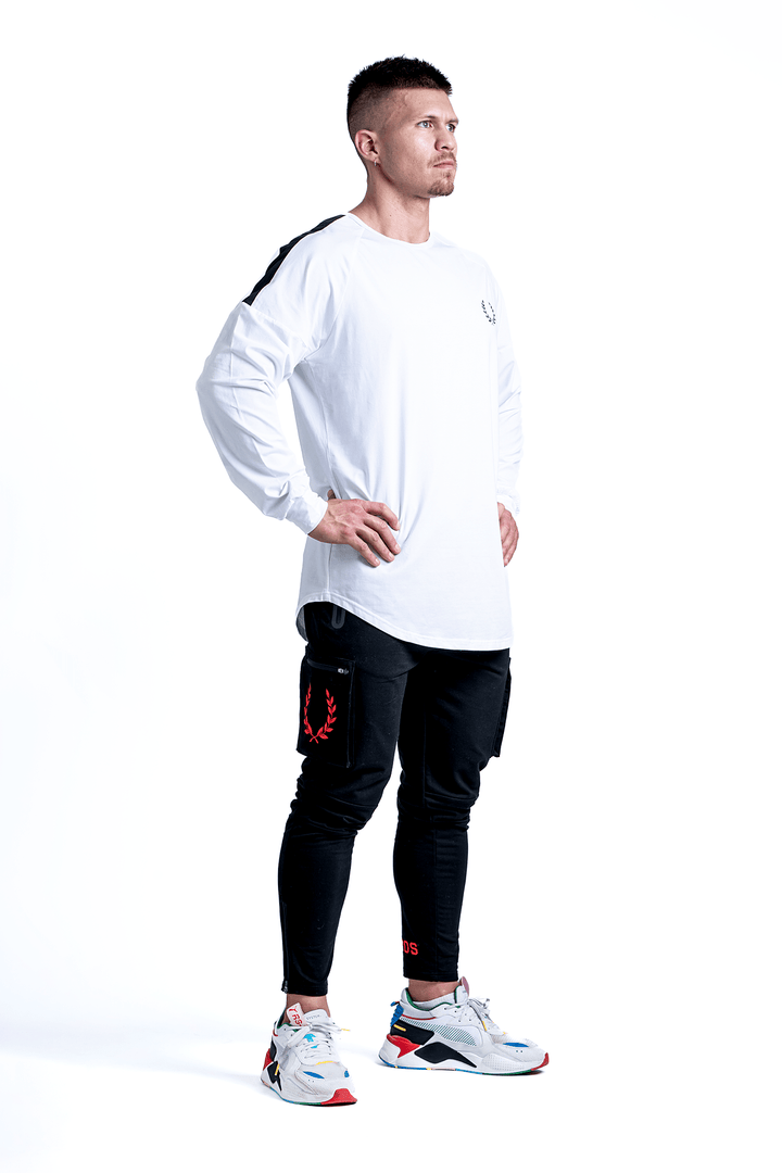 Polera Deportiva Force Manga Larga Blanca